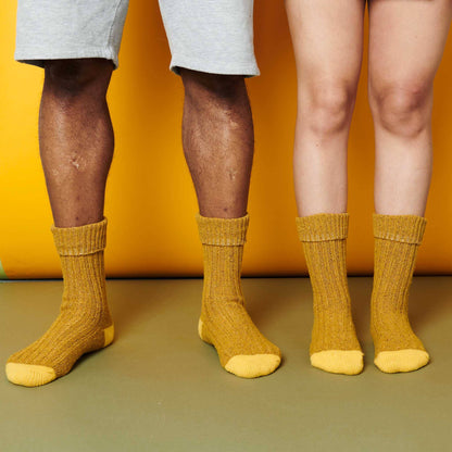 Unisex Recycled Silk Blend Ribbed Socks