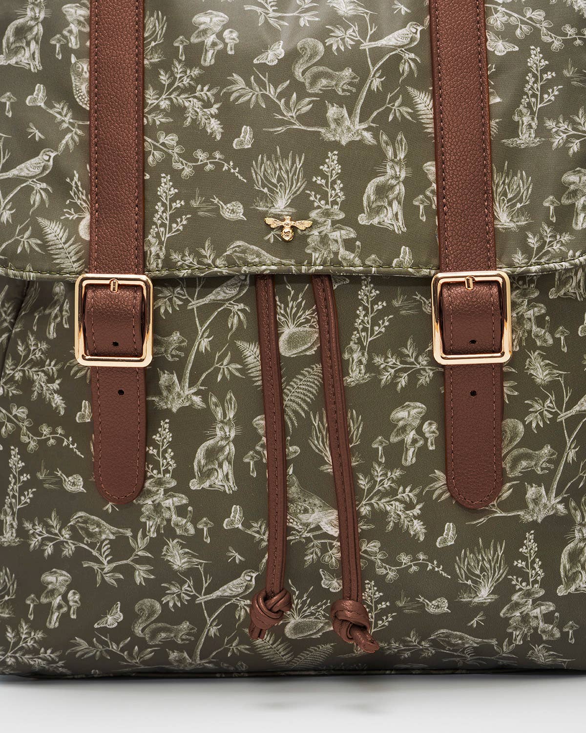 Flora Orla Scene Print Backpack in Khaki
