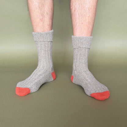 Unisex Recycled Silk Blend Ribbed Socks