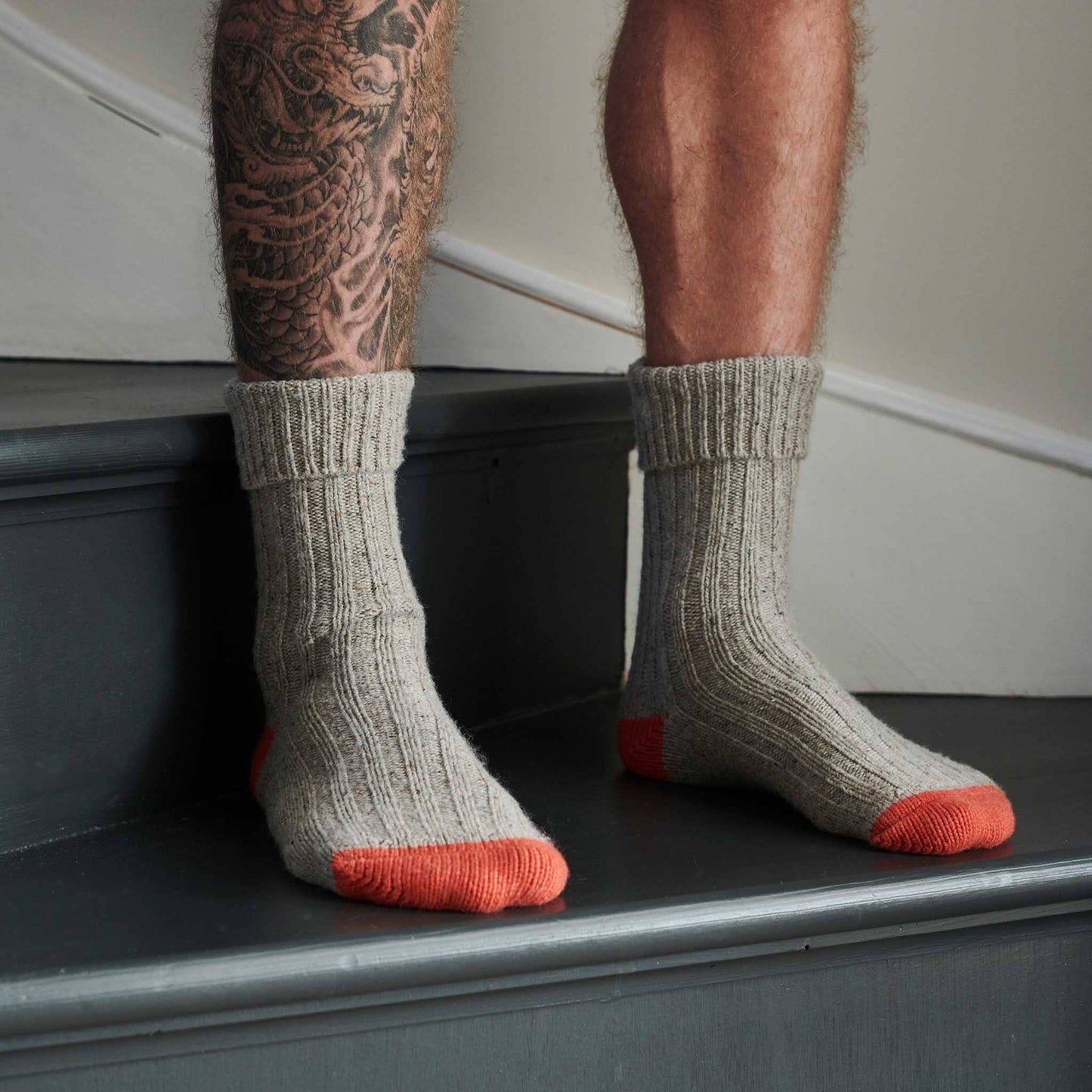 Unisex Recycled Silk Blend Ribbed Socks