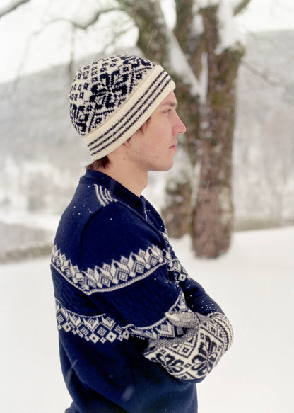 Selbu knitted beanie (261)Red 100% wool