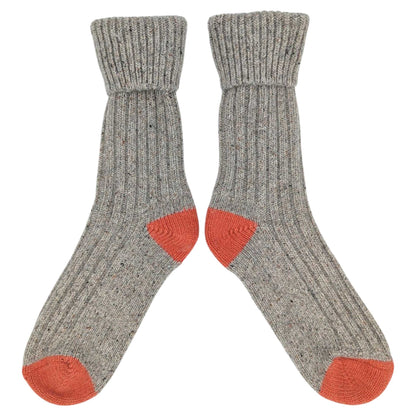 Unisex Recycled Silk Blend Ribbed Socks