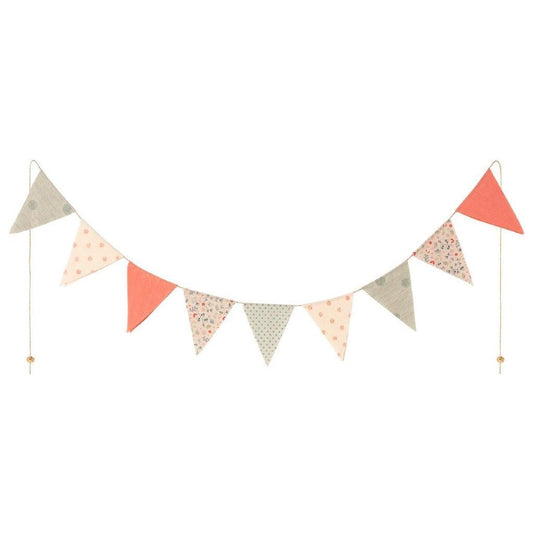 Maileg Let's Party - Maileg Garland 9 Flags - Multi Colour