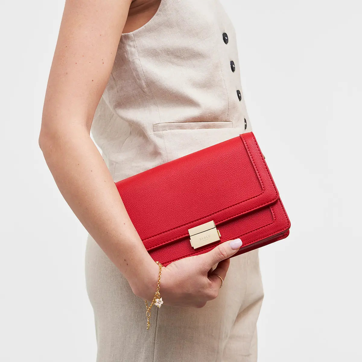 Red Foldover Bag