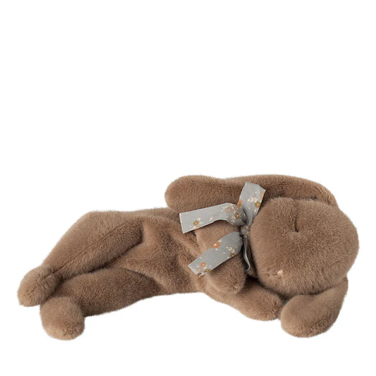 SLEEPING BUNNY PLUSH - SMALL - SOFT BROWN