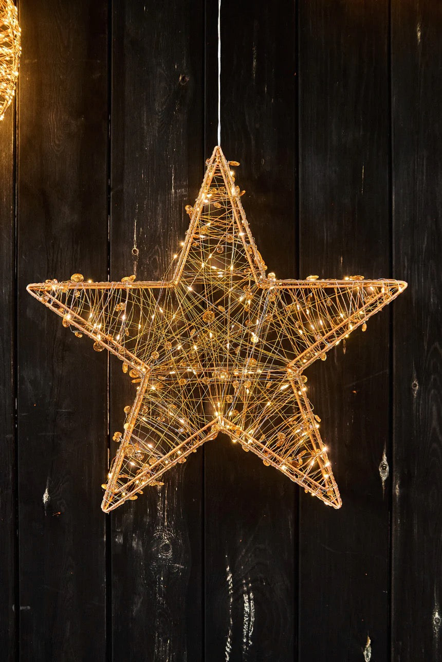 Copper Galaxy Star - Indoor/Outdoor LED Hanging Light -30 cm