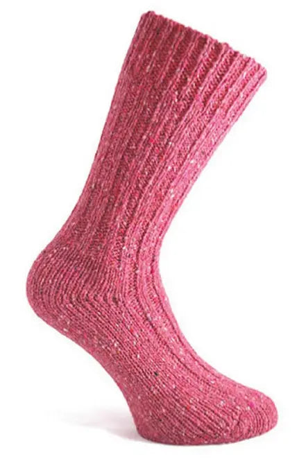 Donegal  Wool Socks Pink