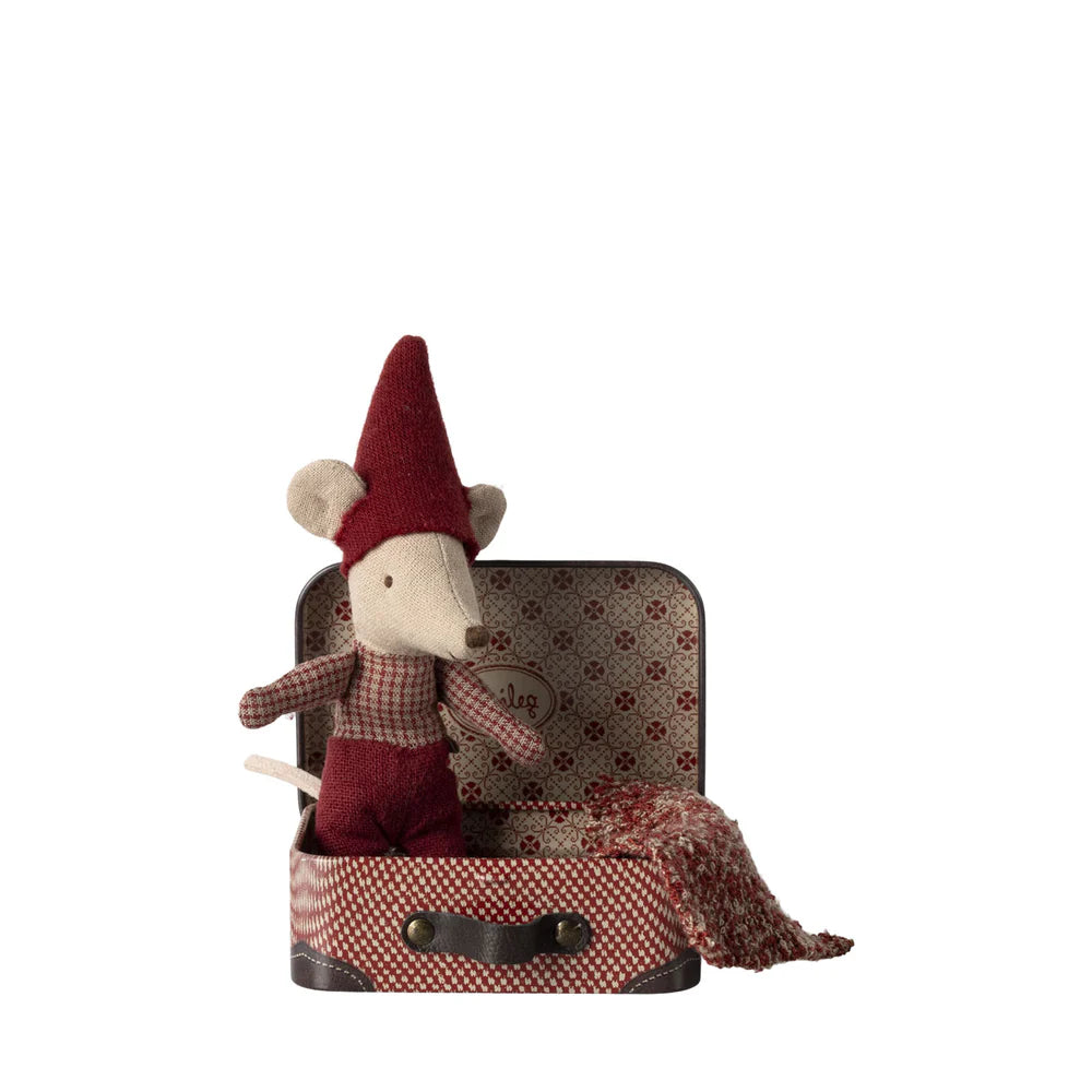 Maileg Christmas Mouse, Baby in Suitcase