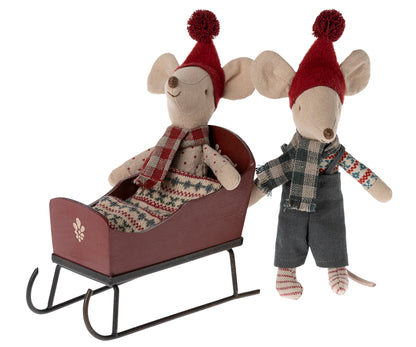 Maileg Sleigh for Mouse - Red