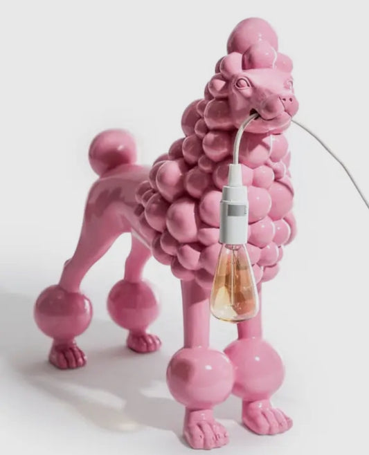 Standing Pink Poodle Lamp pre order