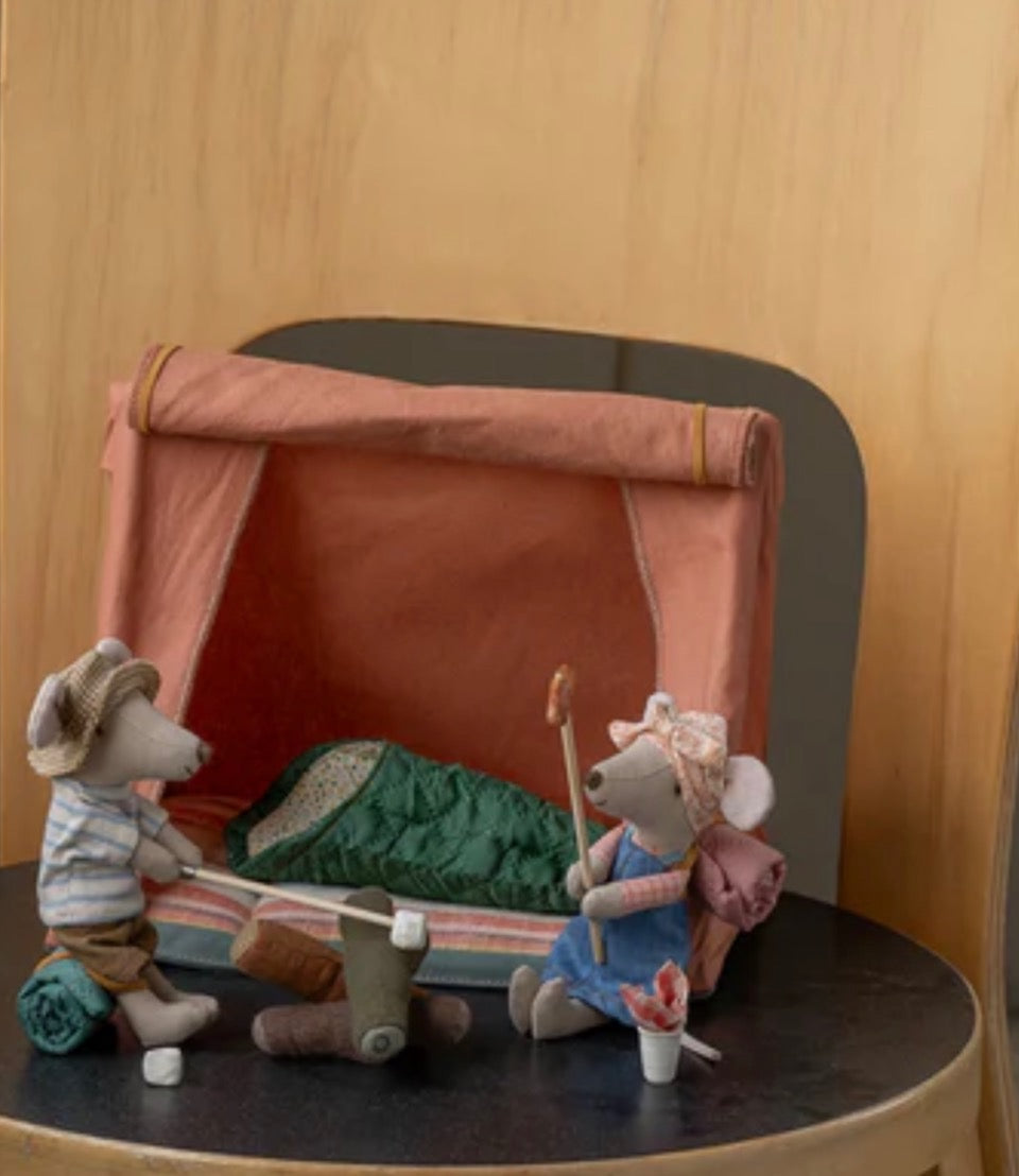 Happy camper tent, Mouse  orange