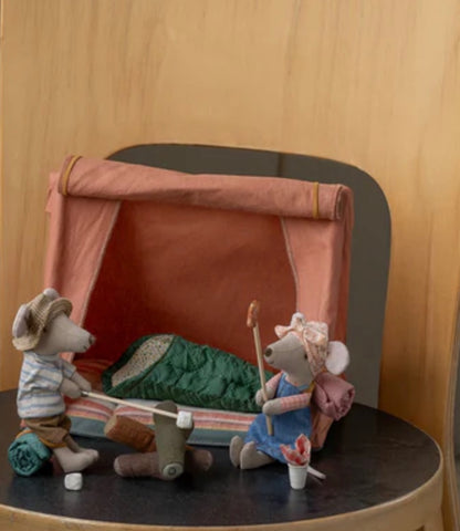 Happy camper tent, Mouse  orange