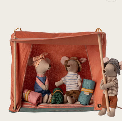 Happy camper tent, Mouse  orange