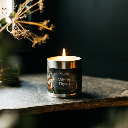 Winter Thyme Scented Christmas Tin Candle