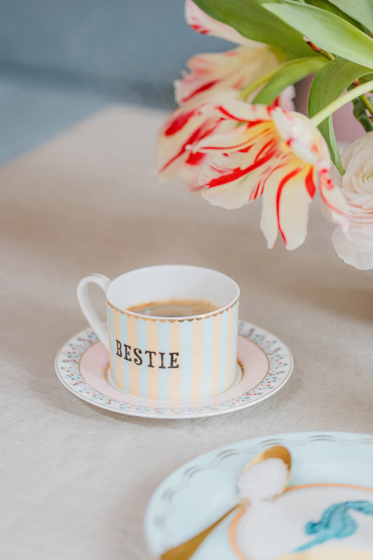 YVONNE ELLEN BESTIE TEACUP & SAUCER