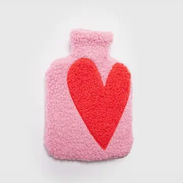 Pink & Red Heart Borg Hot Waterbottle