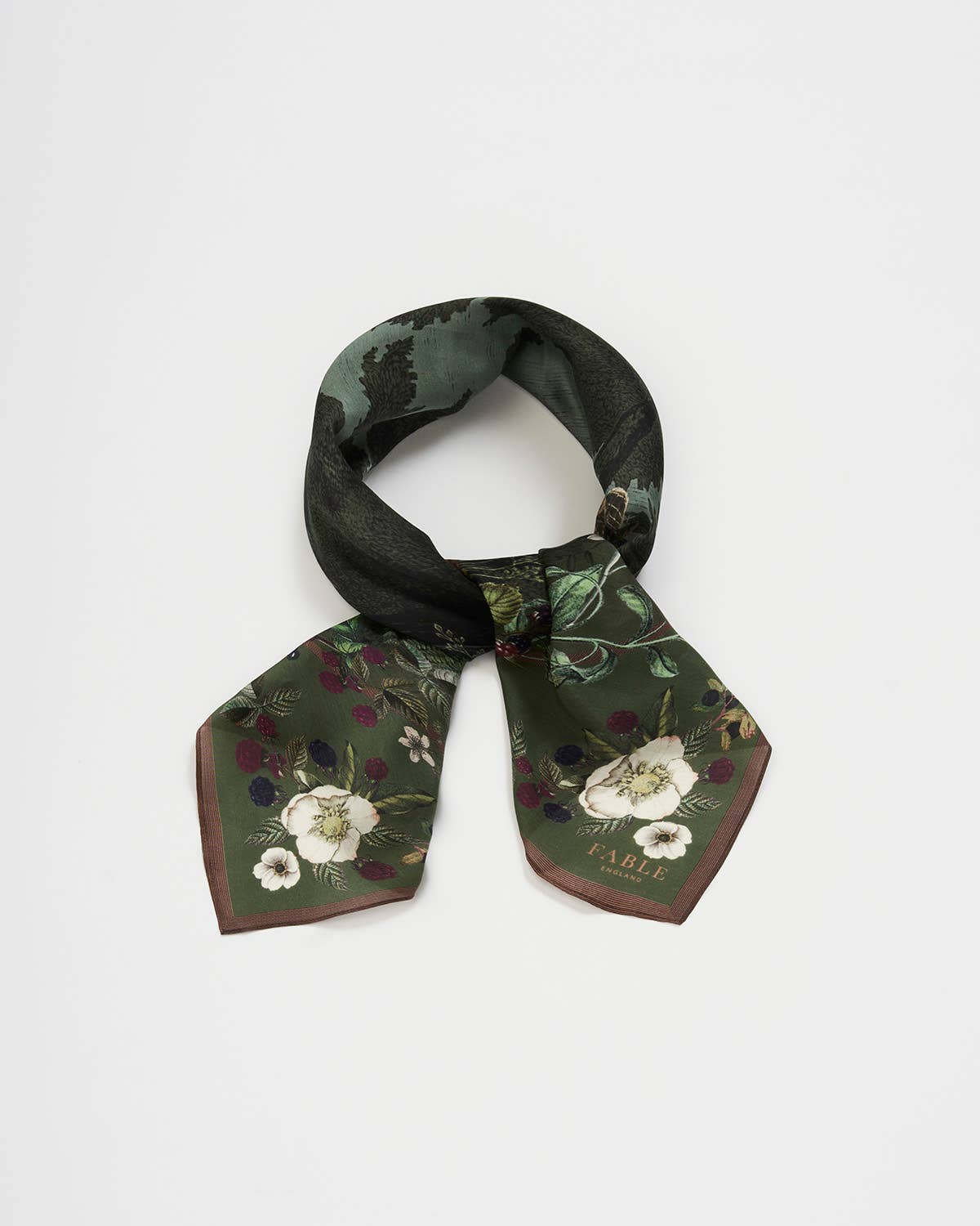 Orla Narrative Medium Square Scarf in Khaki