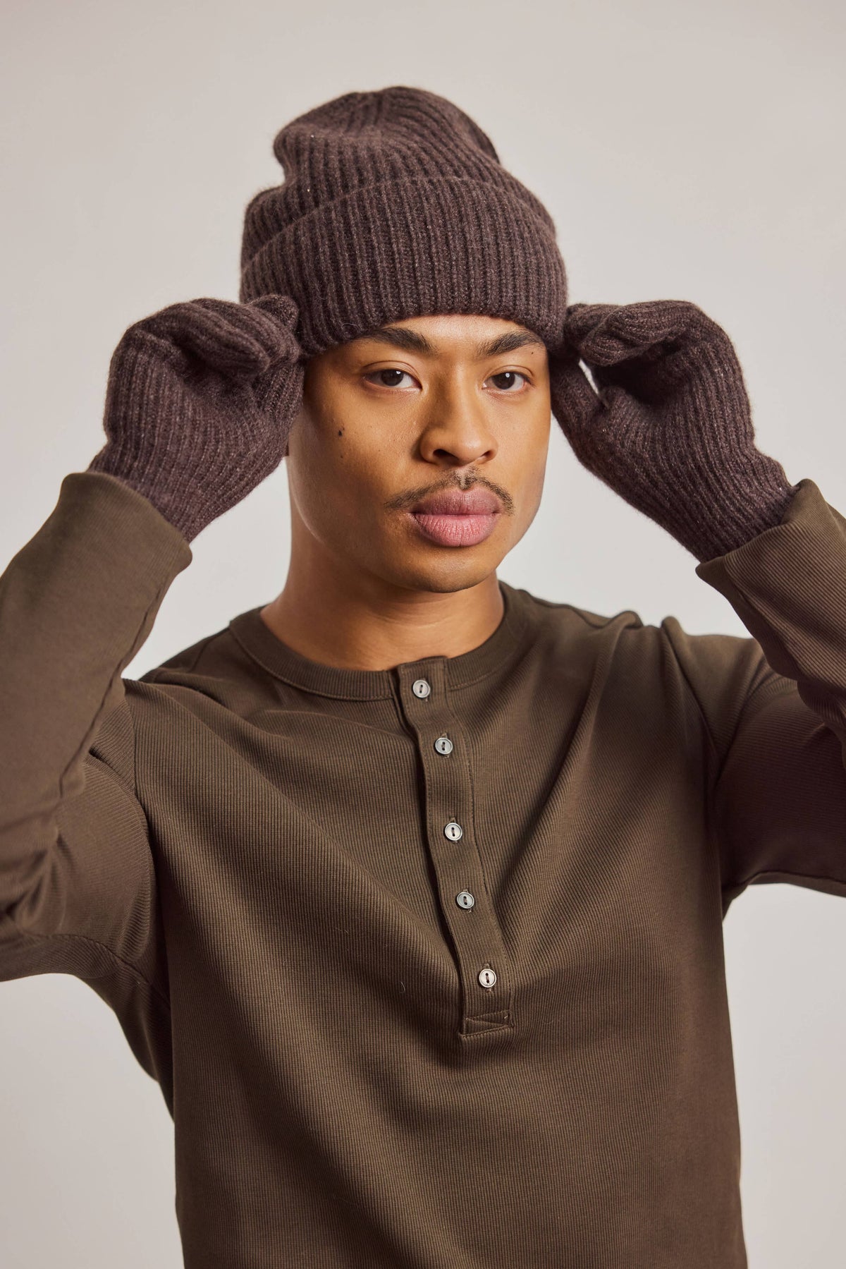 Cashmere Beanie - Chocolate Brown - AW26