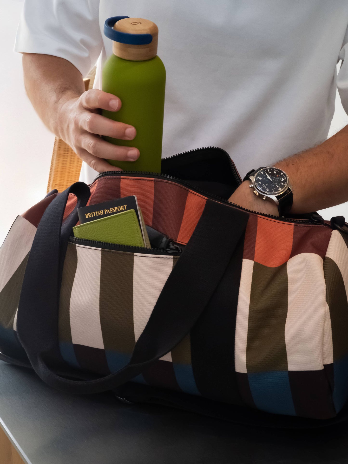 Stripe Barrel Gym Bag (22L)