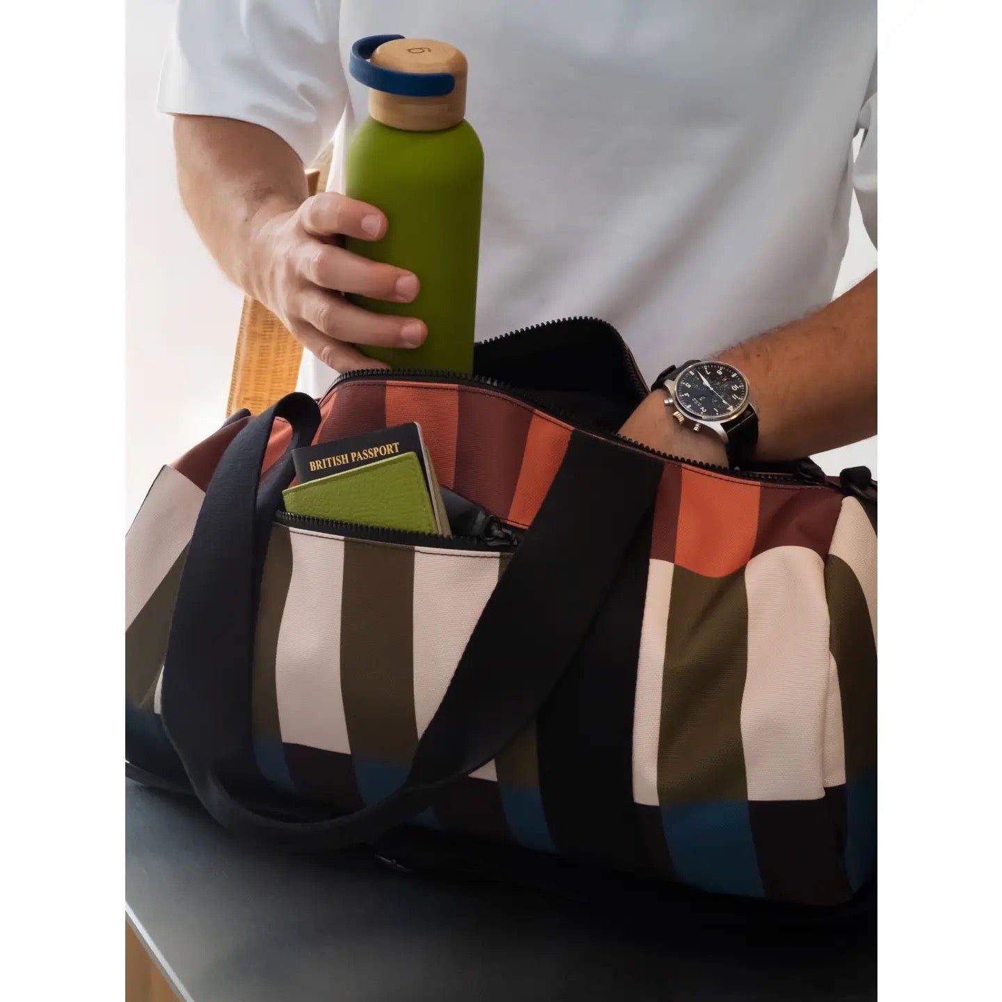 Stripe Barrel Gym Bag (22L)
