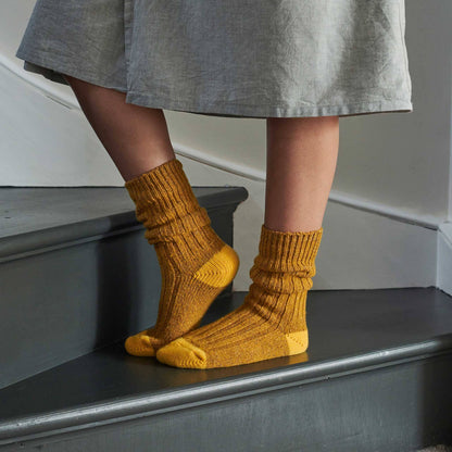 Unisex Recycled Silk Blend Ribbed Socks