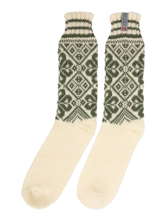 Selbu knitted socks (263) Blue Green 100% wool