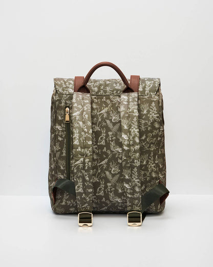 Flora Orla Scene Print Backpack in Khaki