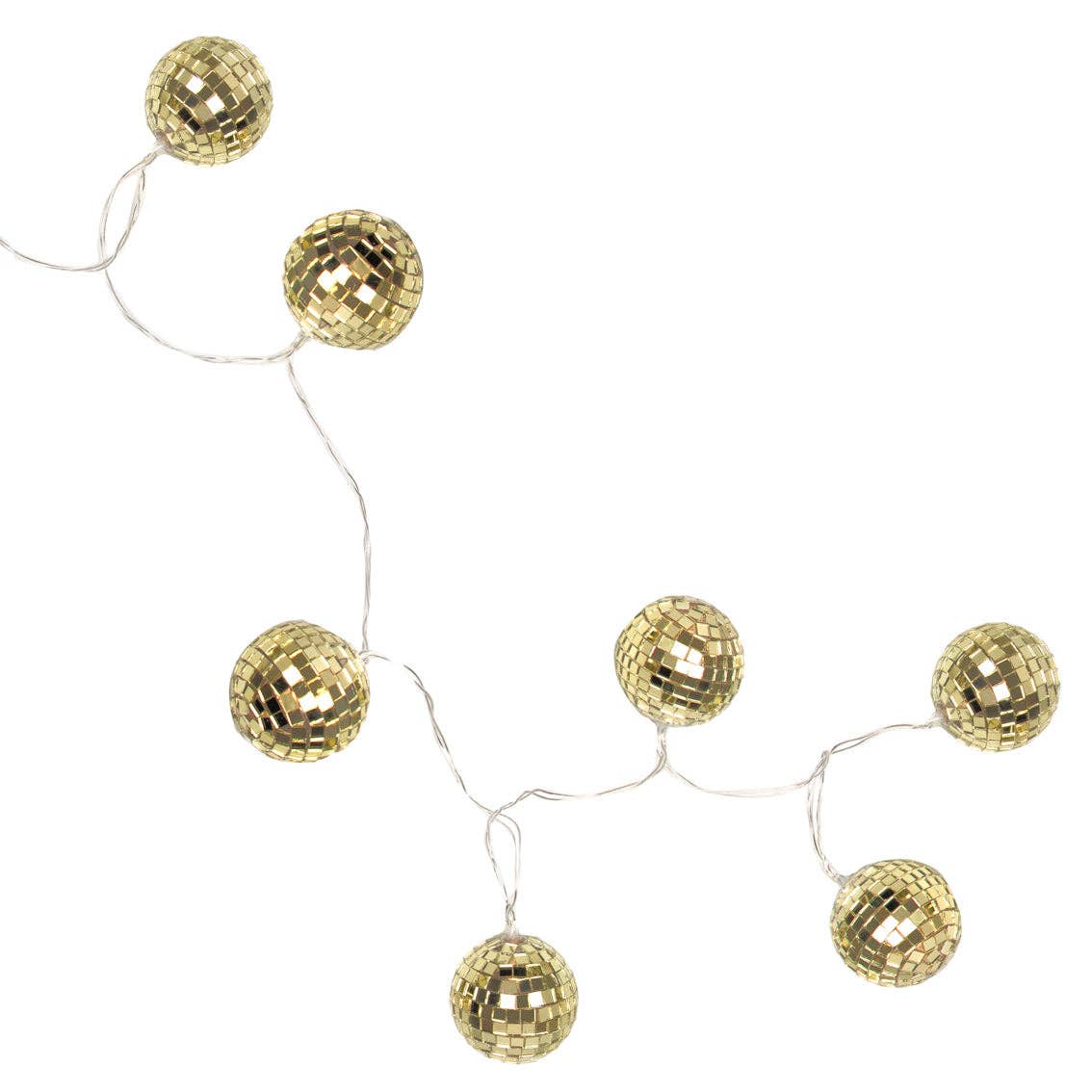 Luxe Gold Disco Balls String Lights - 1.6m