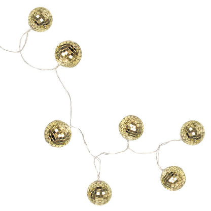 Luxe Gold Disco Balls String Lights - 1.6m