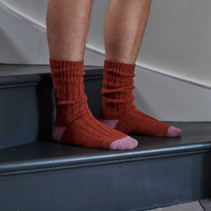 Unisex Recycled Silk Blend Ribbed Socks