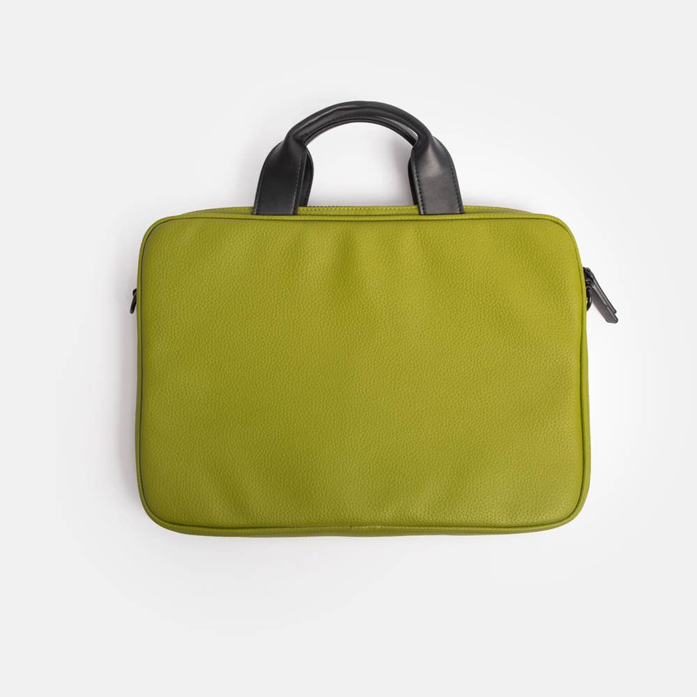Green PU Laptop Bag