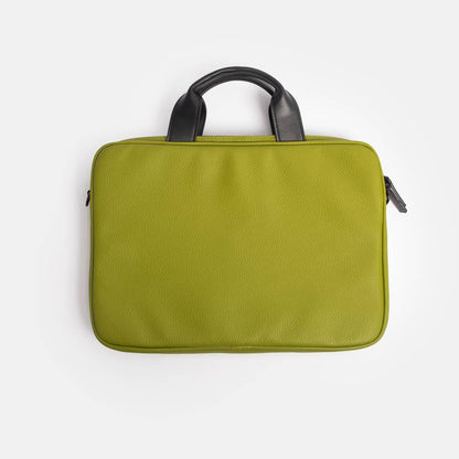 Green PU Laptop Bag