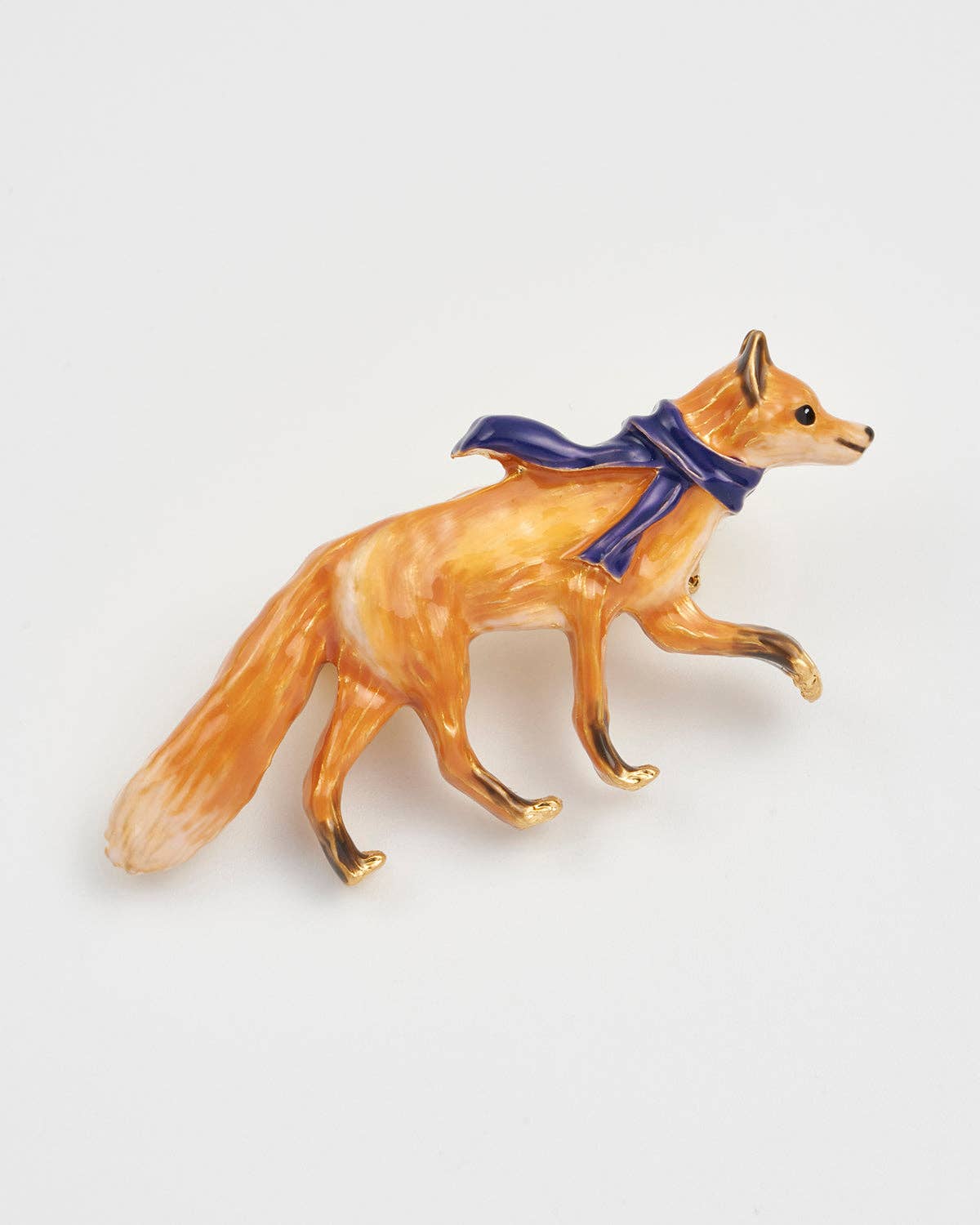Cosy Fox Enamel Brooch
