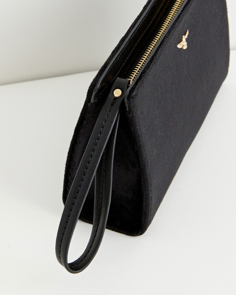 Bonnie Wristlet Pouch - Black Velvet