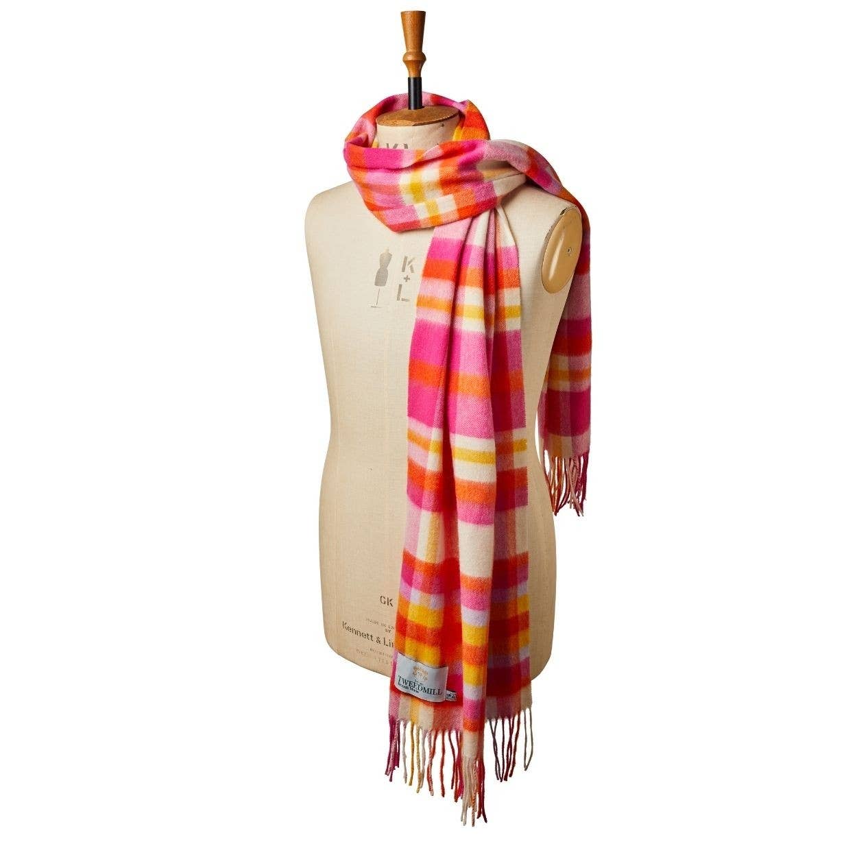 Lambswool Bright Check Scarf