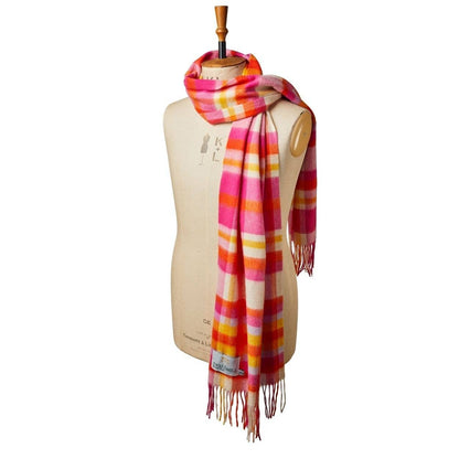 Lambswool Bright Check Scarf