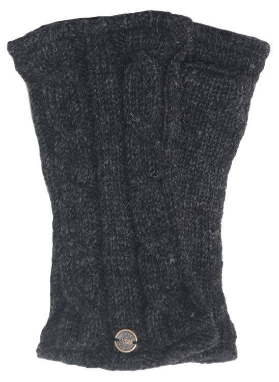 Cable Wristwarmers - Knitted Pure Wool - Fair Trade