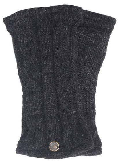 Cable Wristwarmers - Knitted Pure Wool - Fair Trade