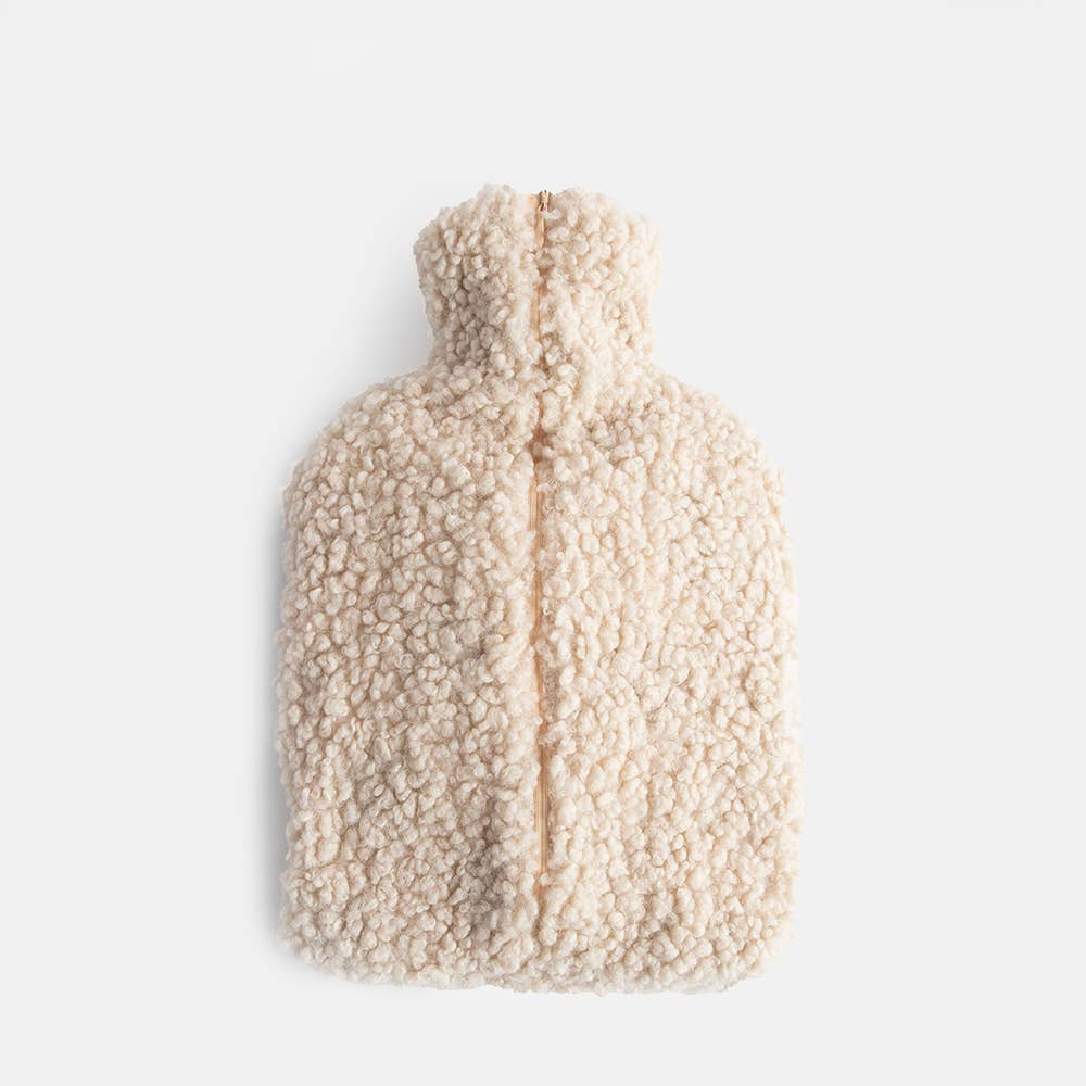 Oat/Charcoal Heart Borg Hot Water bottle