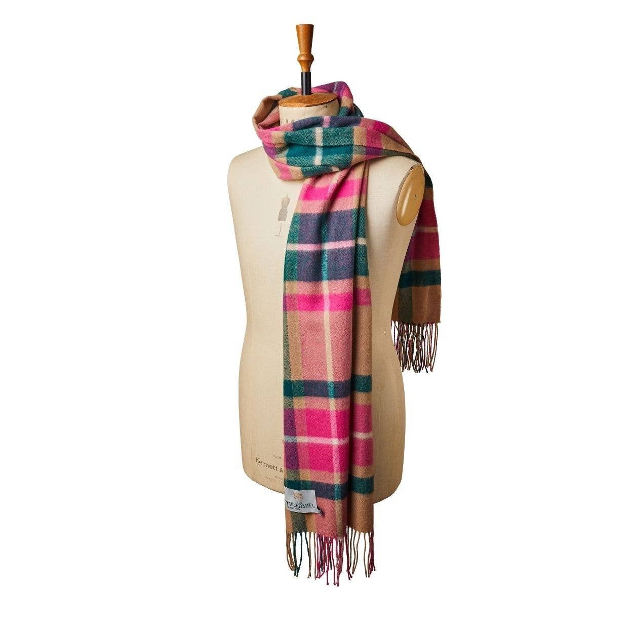Lambswool Bright Check Scarf