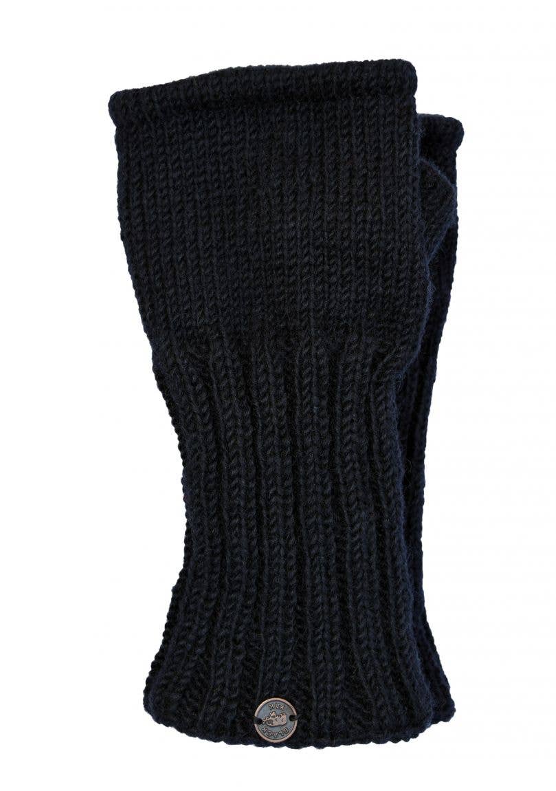 Plain Rib Wristwarmers - Knitted Pure Wool - Fair Trade Red