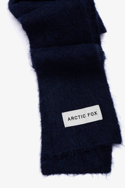 The Alpaca Skinny Scarf - Deep Sea Navy - AW25