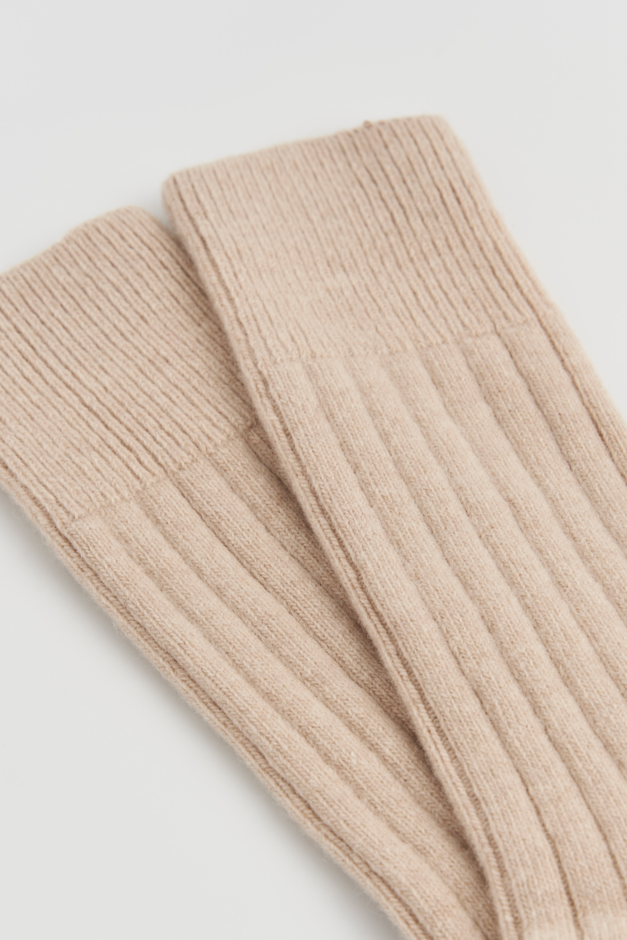 Milky Tea Beige Merino Bed Socks