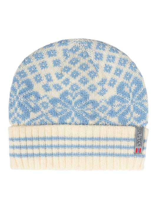 Selbu knitted beanie (261)Blue 100% wool