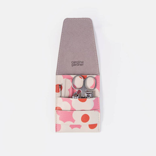 Pink/Orange Flower Manicure Set
