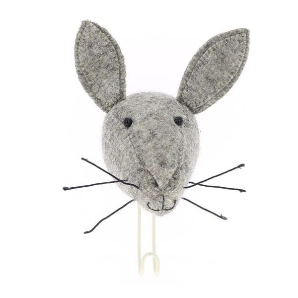 Fiona Walker England Felt Hare Head Coat Hook