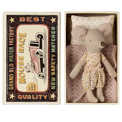 Maileg Little sister mouse in matchbox