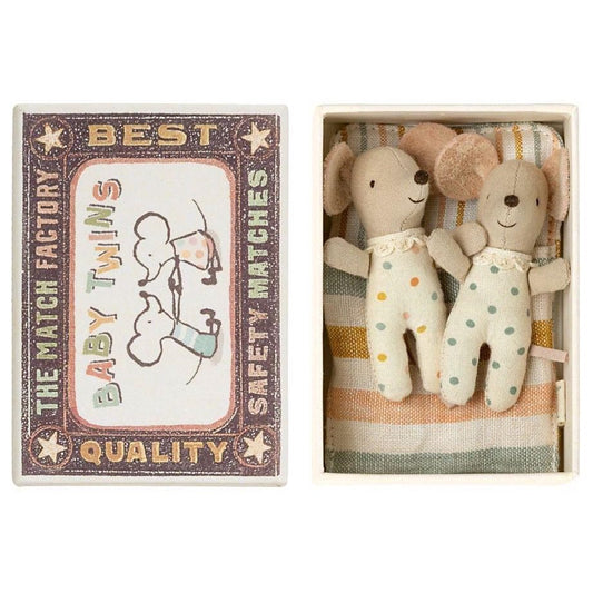 Maileg Baby Mice - Twins In Matchbox