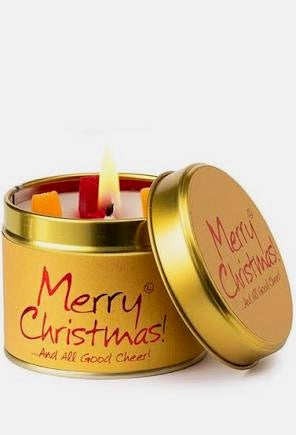 Lily-flame Merry Christmas Tin Scented Candle,